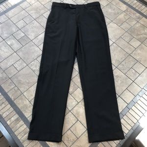 Men’s Lands’ End Cuffed Traditionl Fit Black Pants